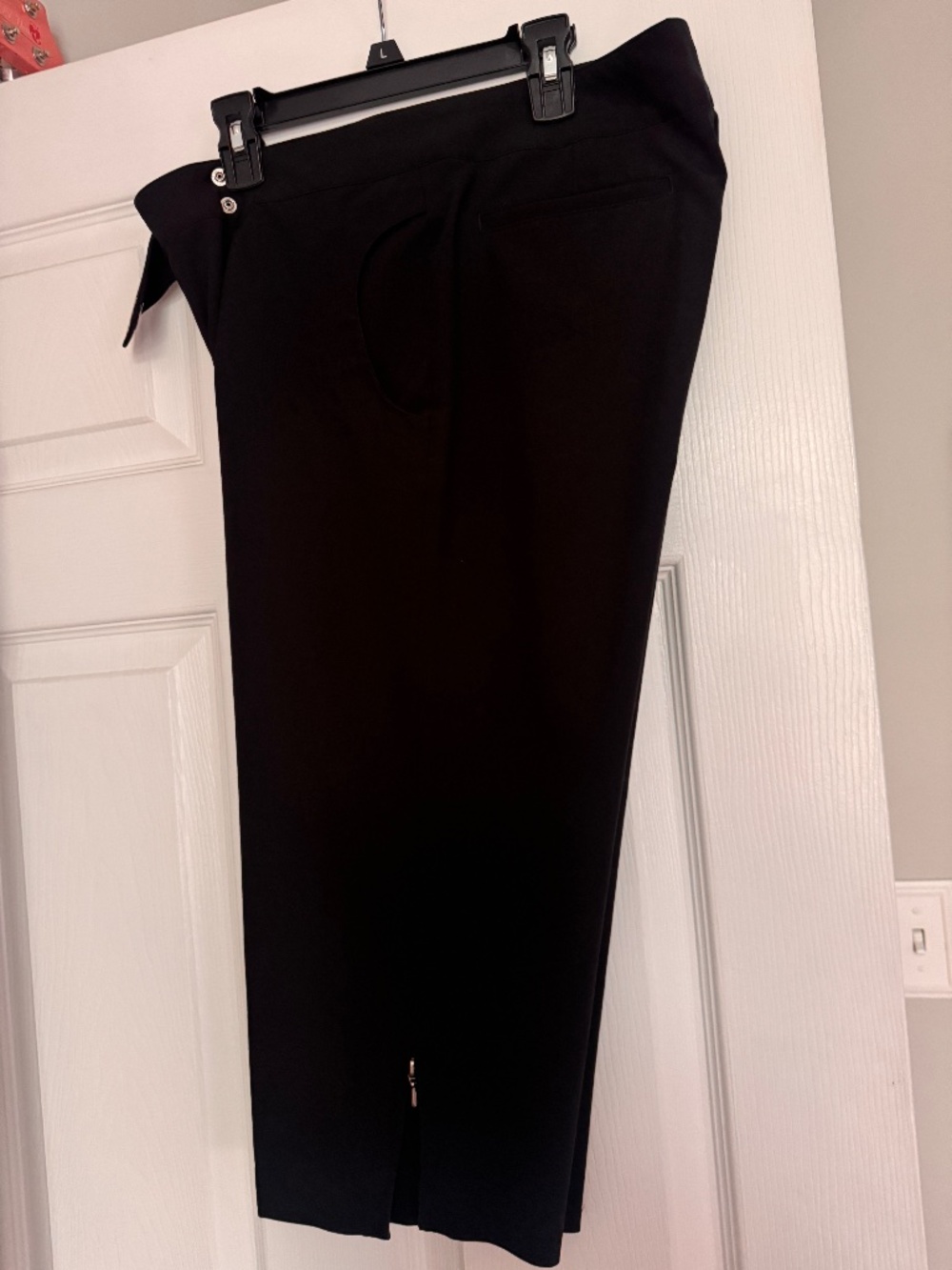 Monterey Club Black Cropped Golf Pants Capri Performance Size 10